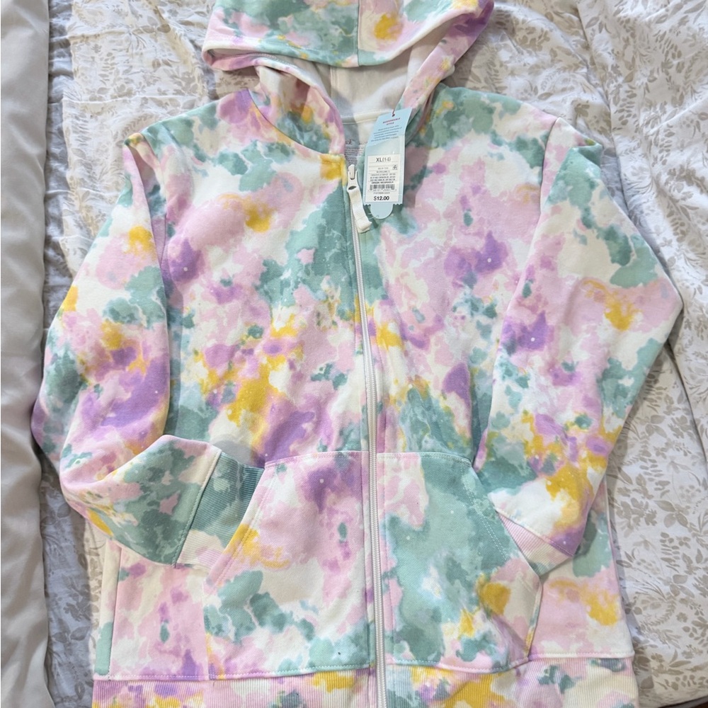 Cat & Jack Multicolor Tie-Dye Hoodie